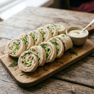 Mini totortilla m/ skinke ost, salat, agurk, ajoli